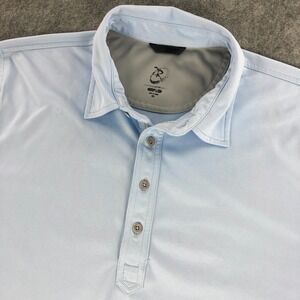Zero Restriction Polo Shirt Men XL Light Blue Tour Series Short Sleeve Polyester